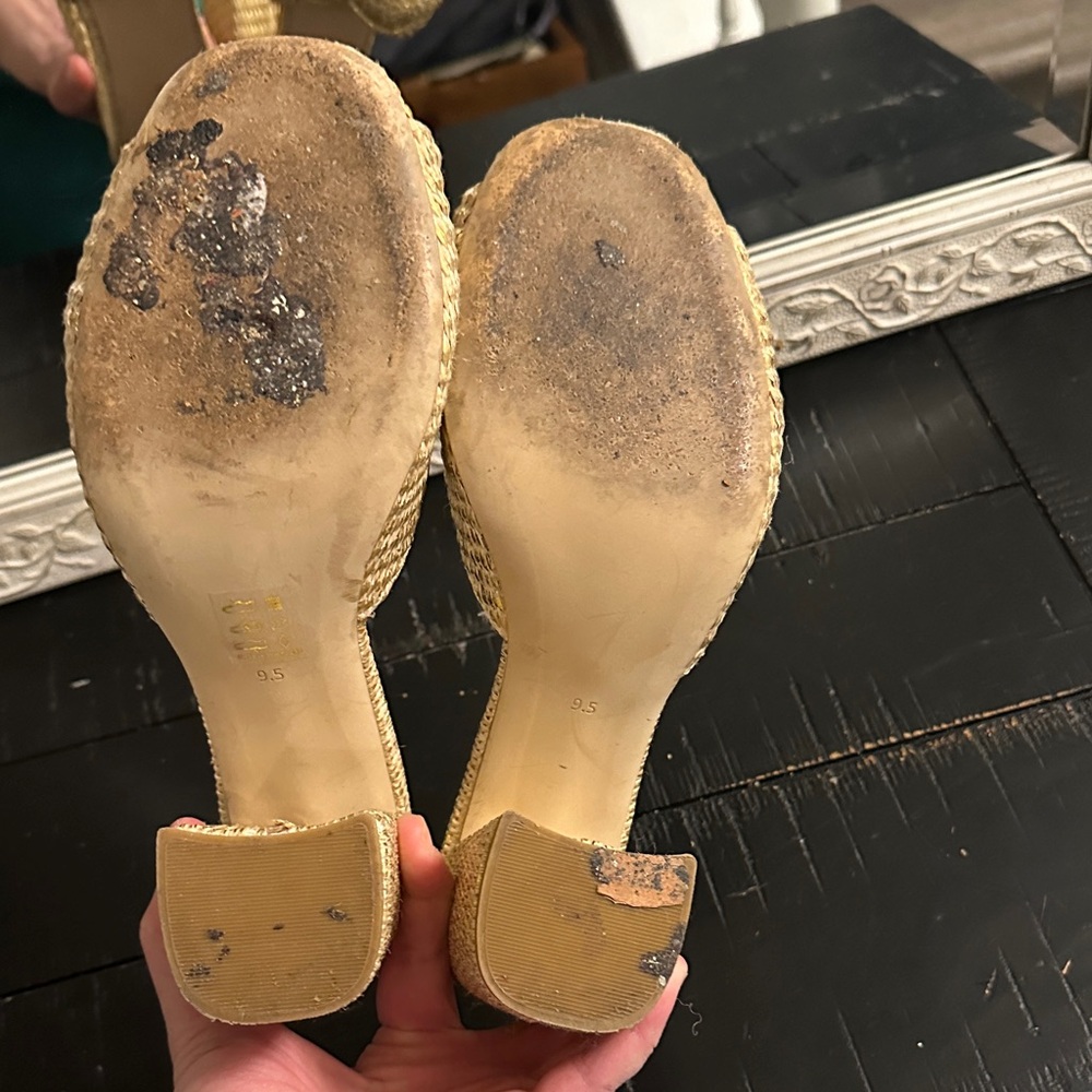 Tuckernuck Women's Natural Woven Mules 9.5 - Picture 6 of 8
